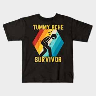 Funny Tummy Ache Survivor Kids T-Shirt